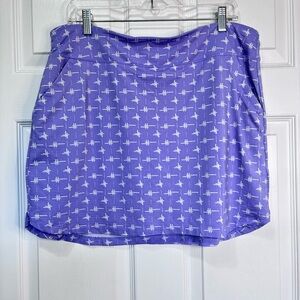 NVO Lovie Skort Womens Large Frosted Lavender Pockets Pull On Comfort Golf